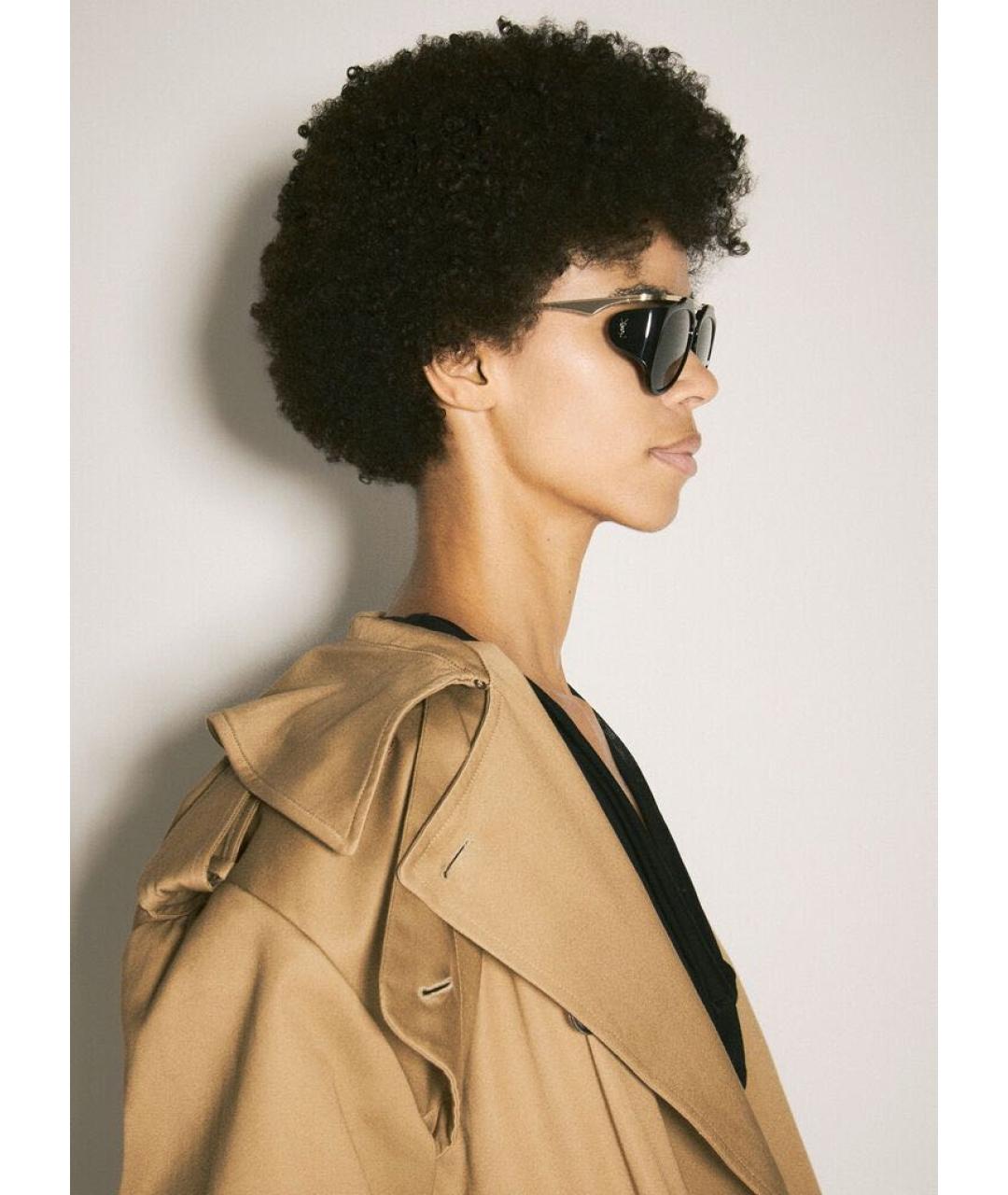 SAINT LAURENT Черные пластиковые солнцезащитные очки, фото 2