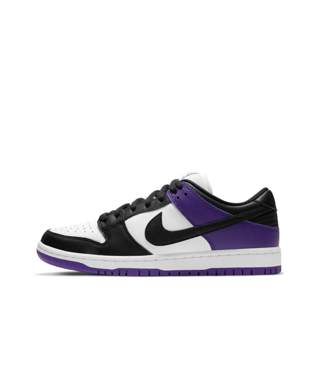 NIKE Фиолетовые кожаные низкие кроссовки / кеды, фото 4