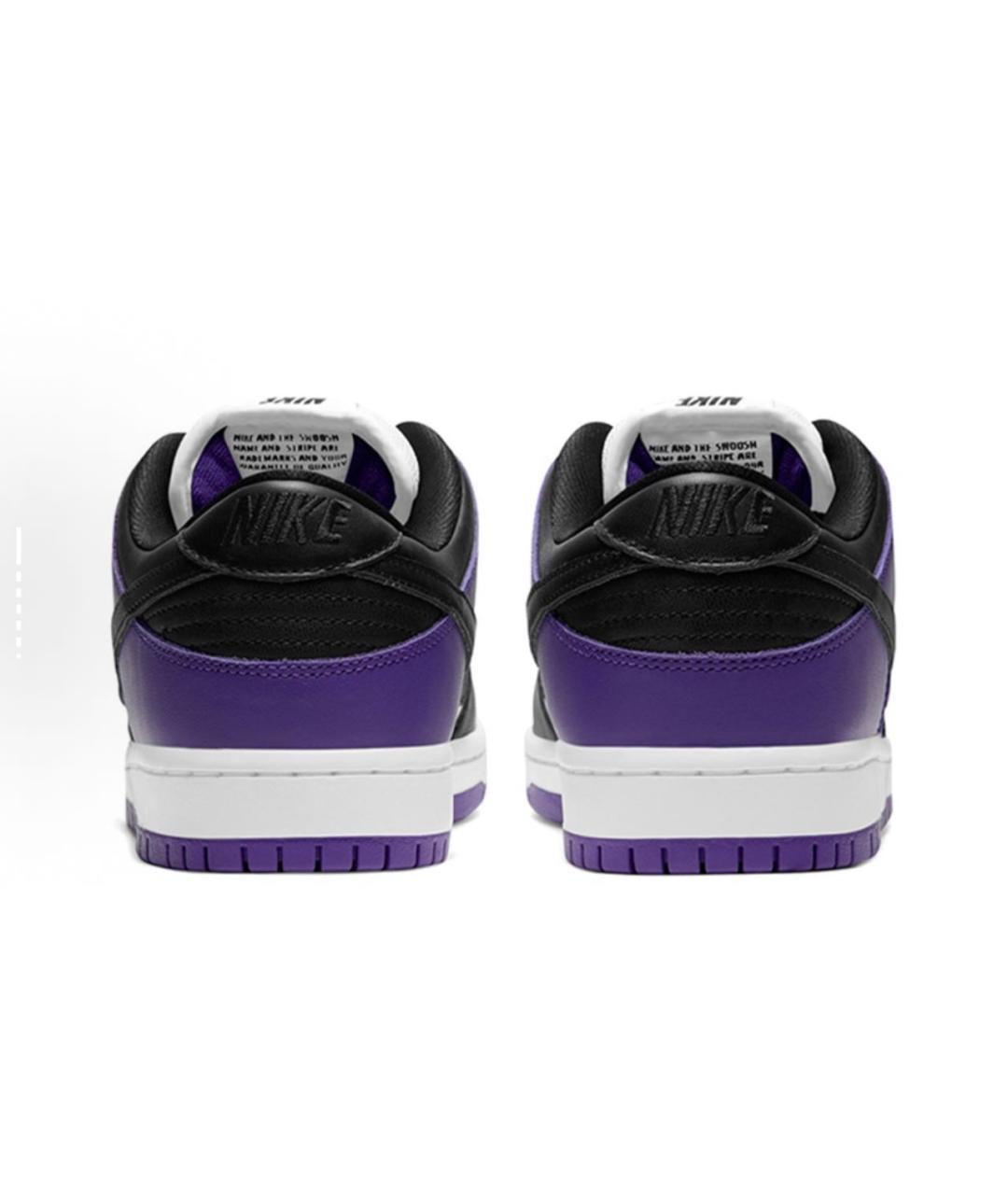 NIKE Фиолетовые кожаные низкие кроссовки / кеды, фото 3