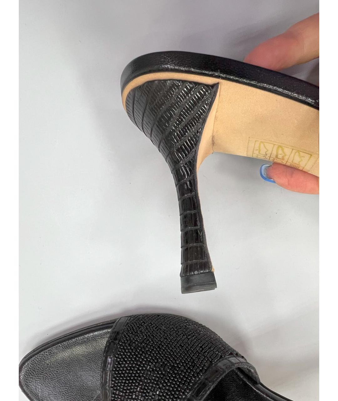 GUCCI Черные мюли, фото 6