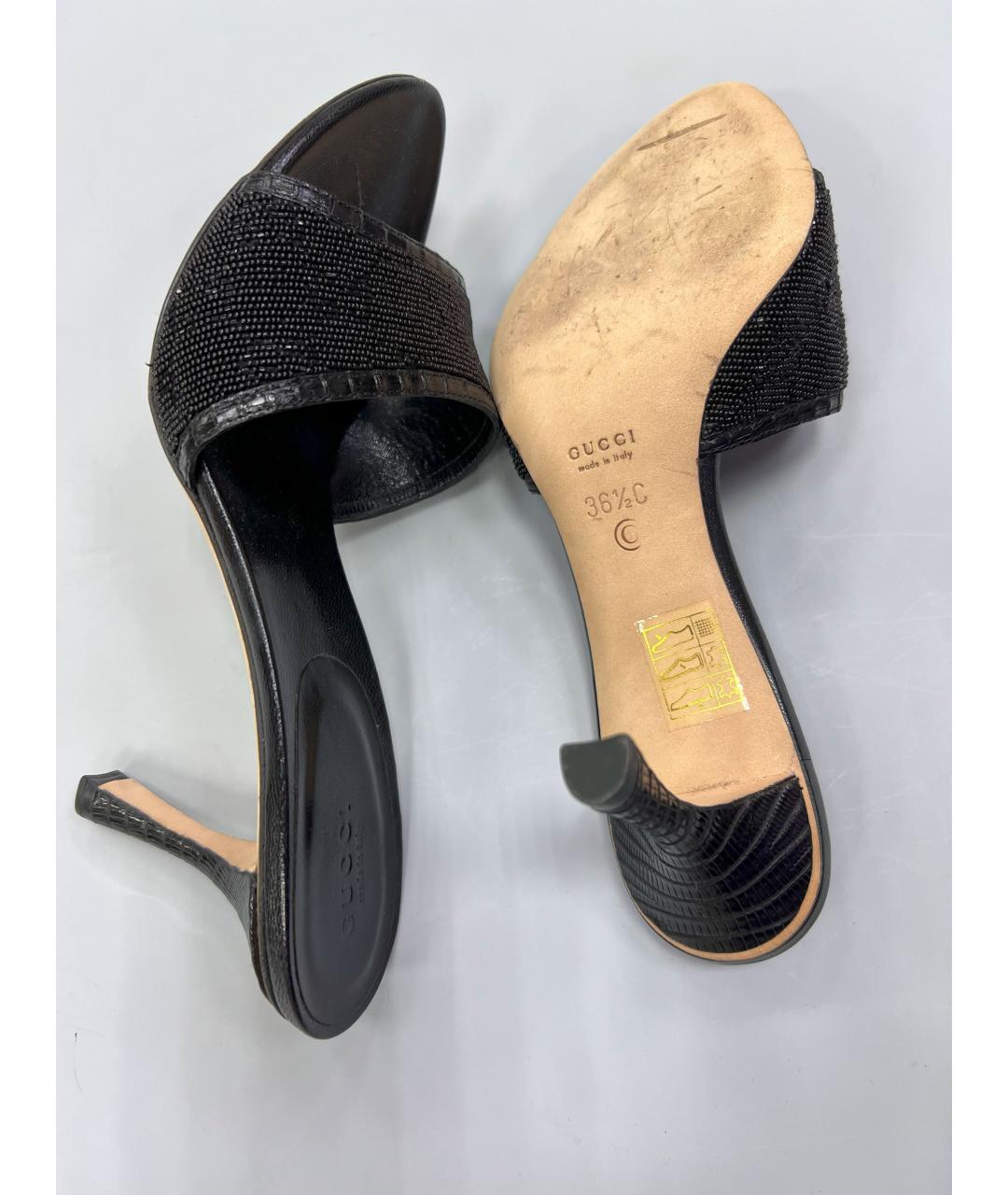 GUCCI Черные мюли, фото 4