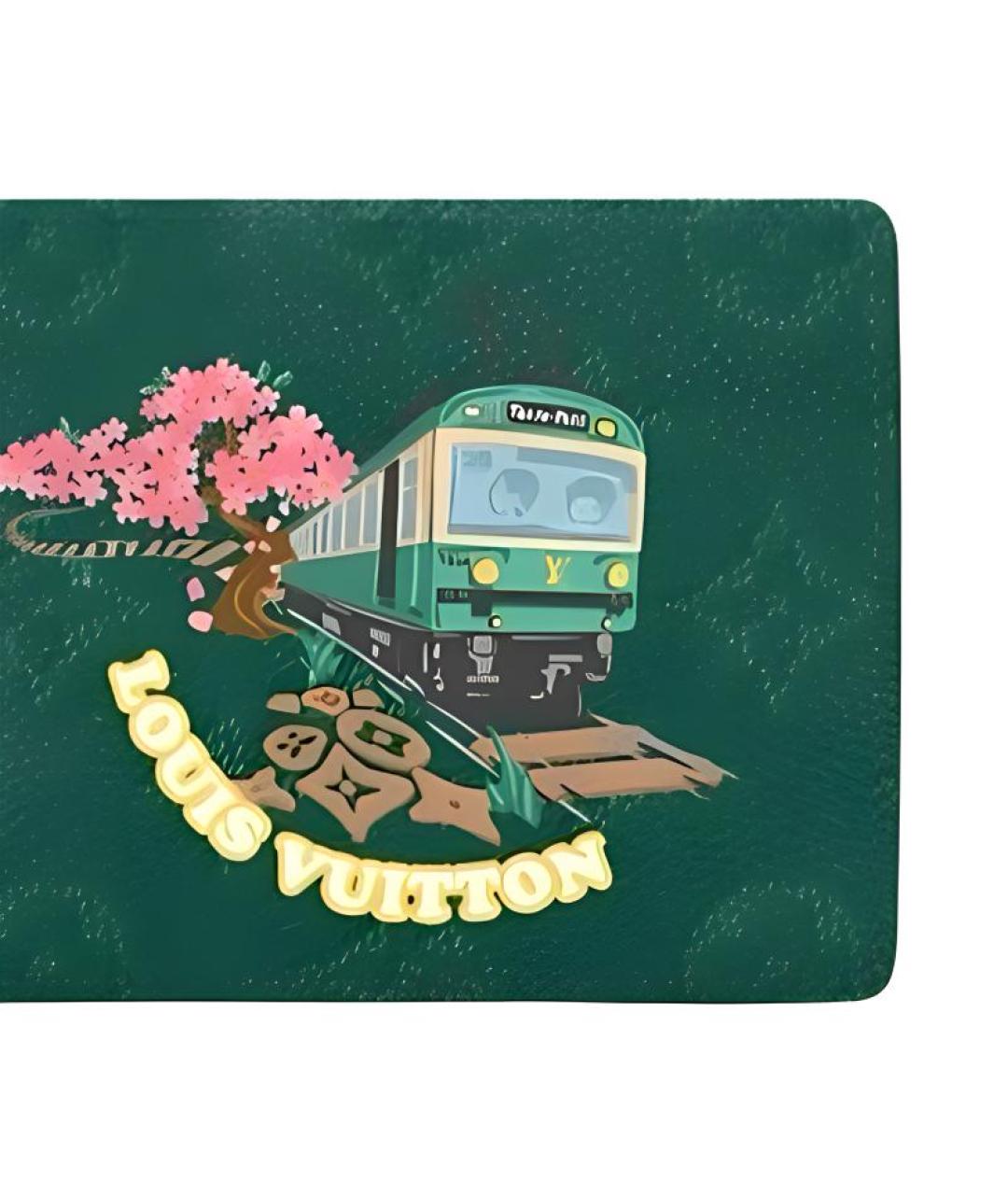 LOUIS VUITTON Зеленый кошелек, фото 2