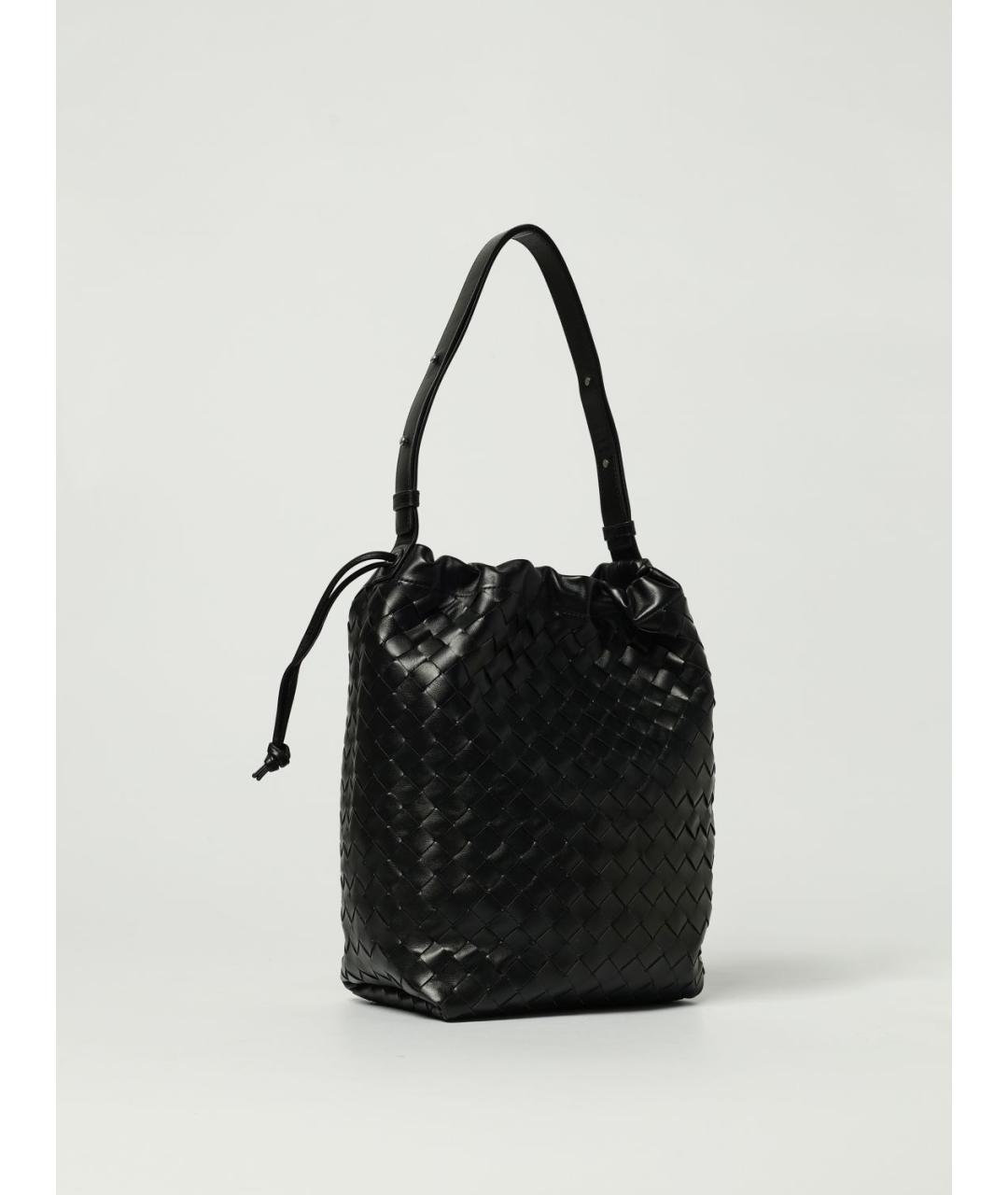 BOTTEGA VENETA Черная кожаная сумка тоут, фото 2