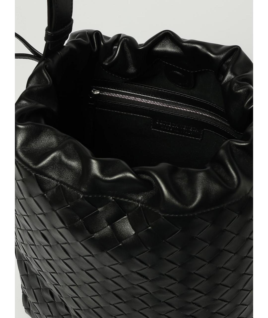BOTTEGA VENETA Черная кожаная сумка тоут, фото 5