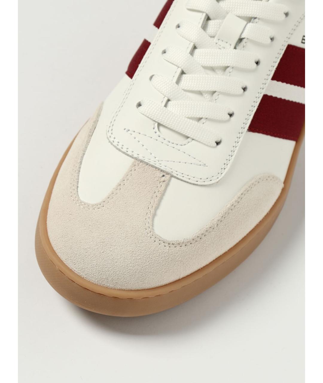 BALLY Белые кожаные низкие кроссовки / кеды, фото 4