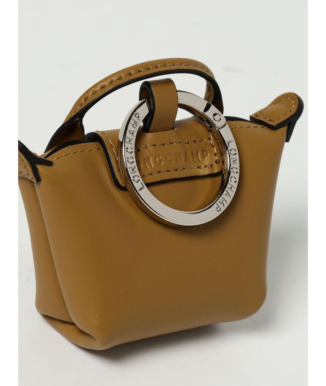 LONGCHAMP Коричневый брелок, фото 2