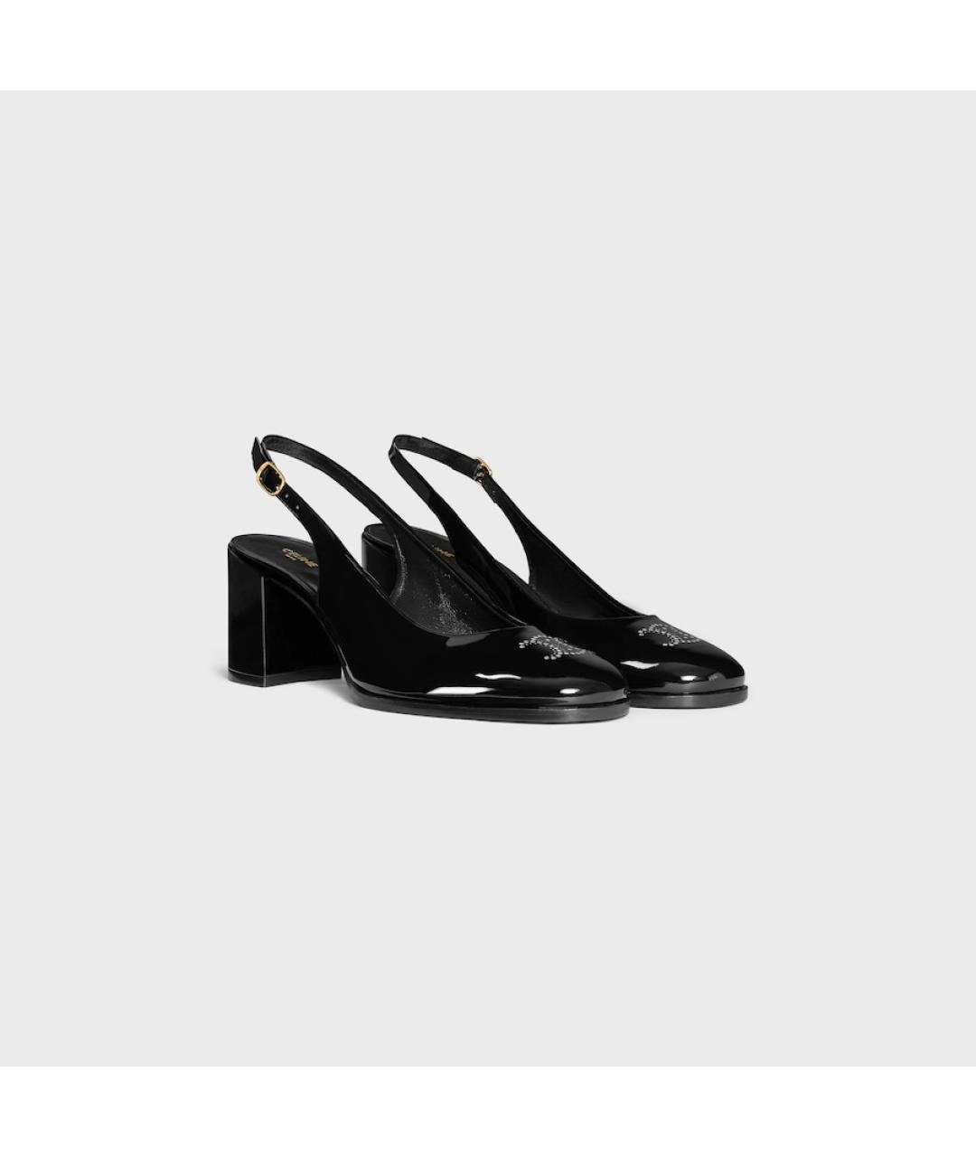 CELINE Черные туфли из лакированной кожи, фото 2
