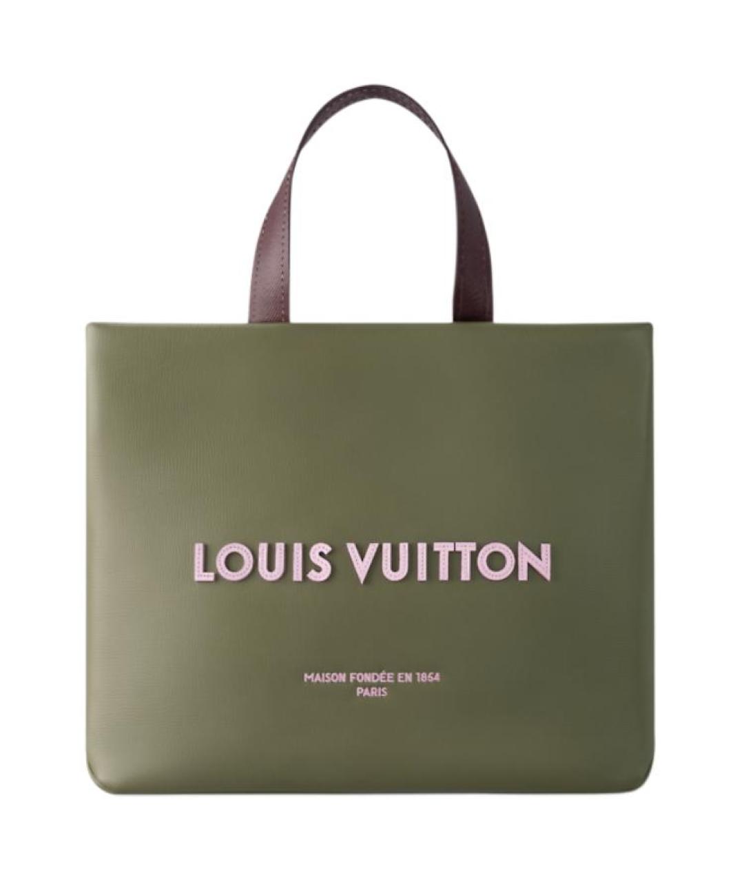 LOUIS VUITTON Хаки сумка тоут, фото 3