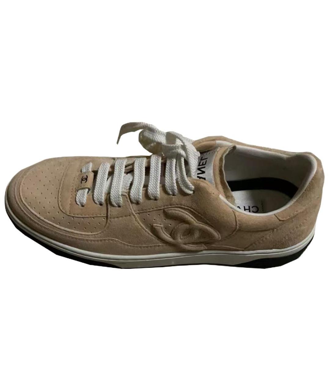 CHANEL Бежевые кроссовки, фото 2