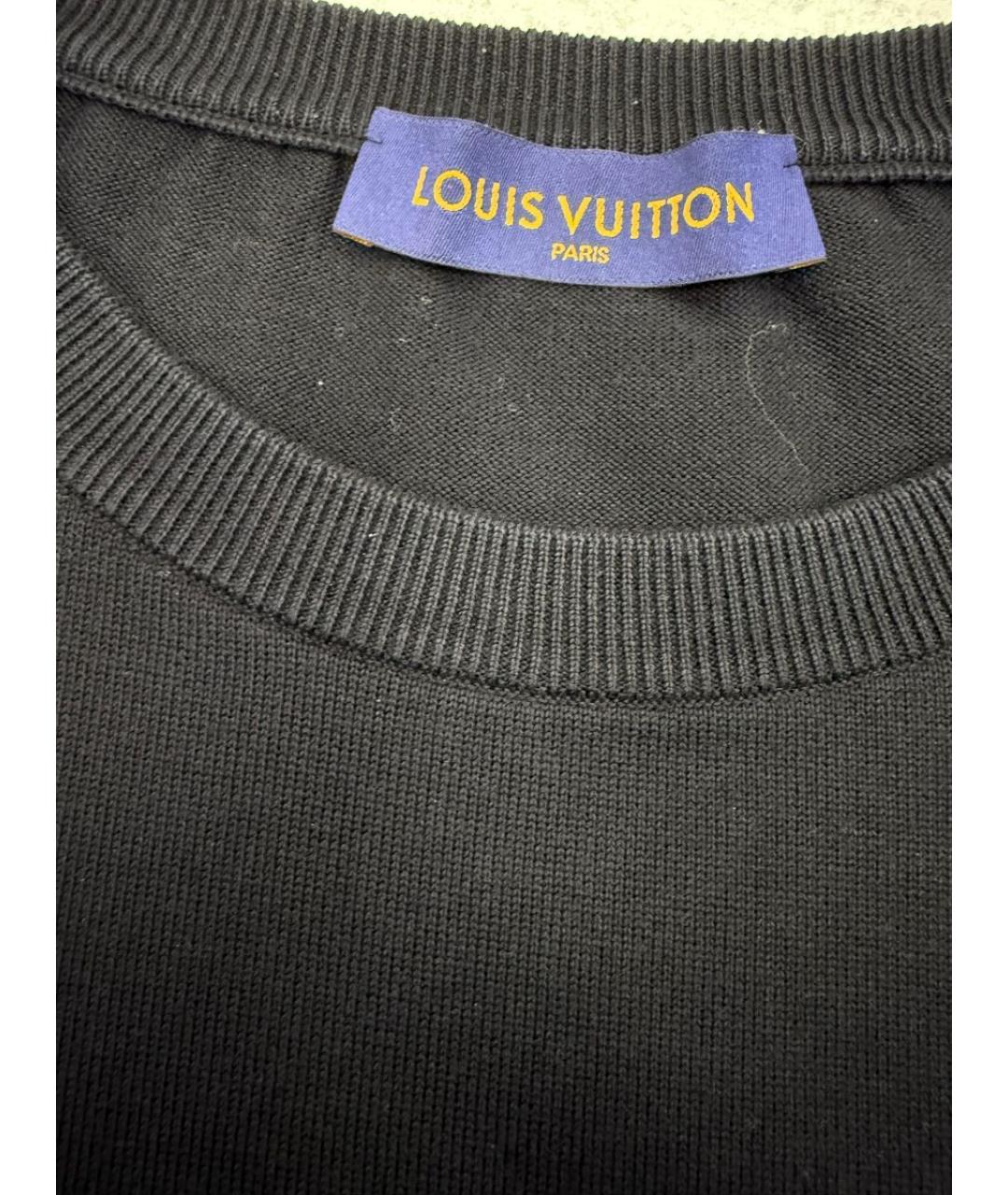 LOUIS VUITTON Черный хлопковый джемпер / свитер, фото 3