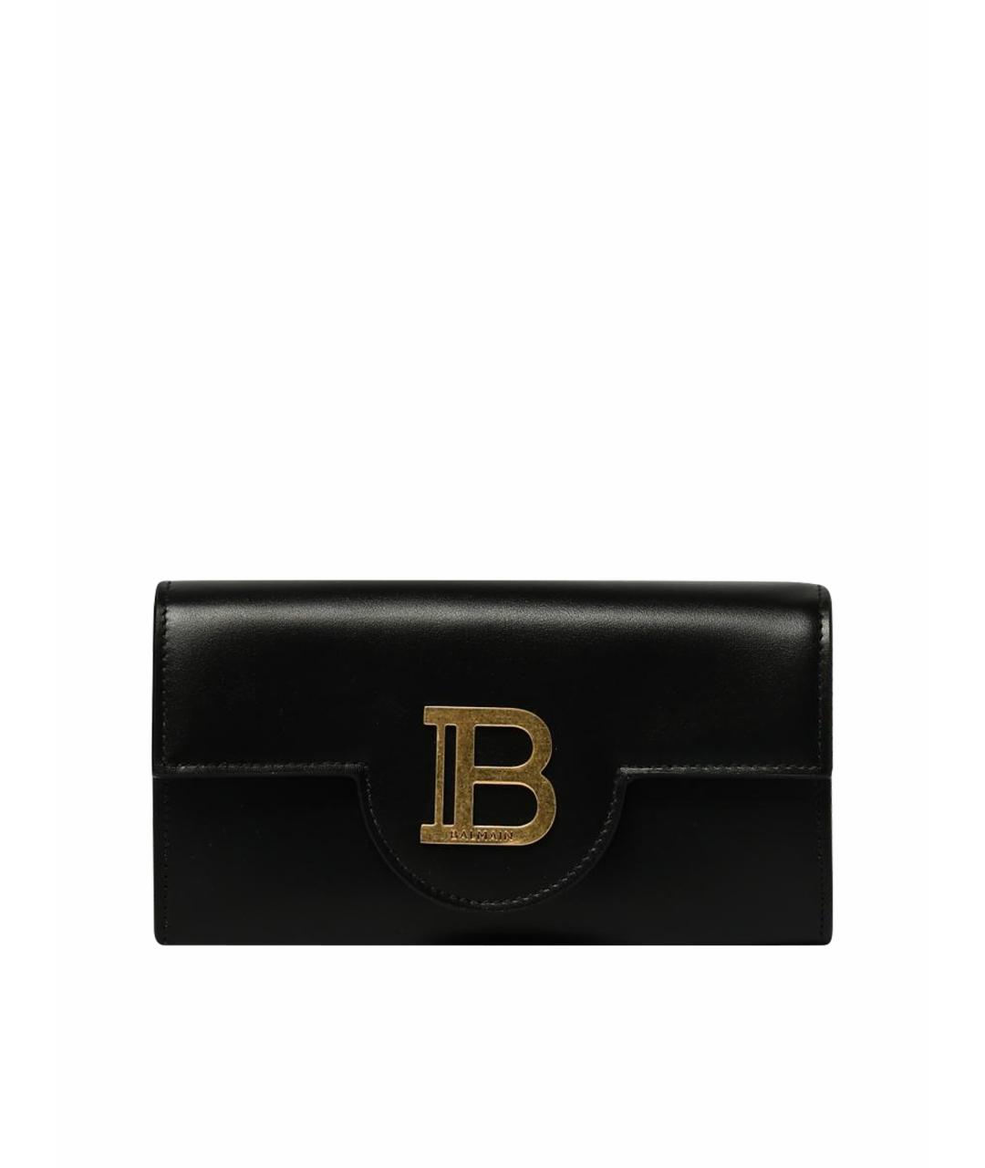 BALMAIN Черный кожаный кошелек, фото 1