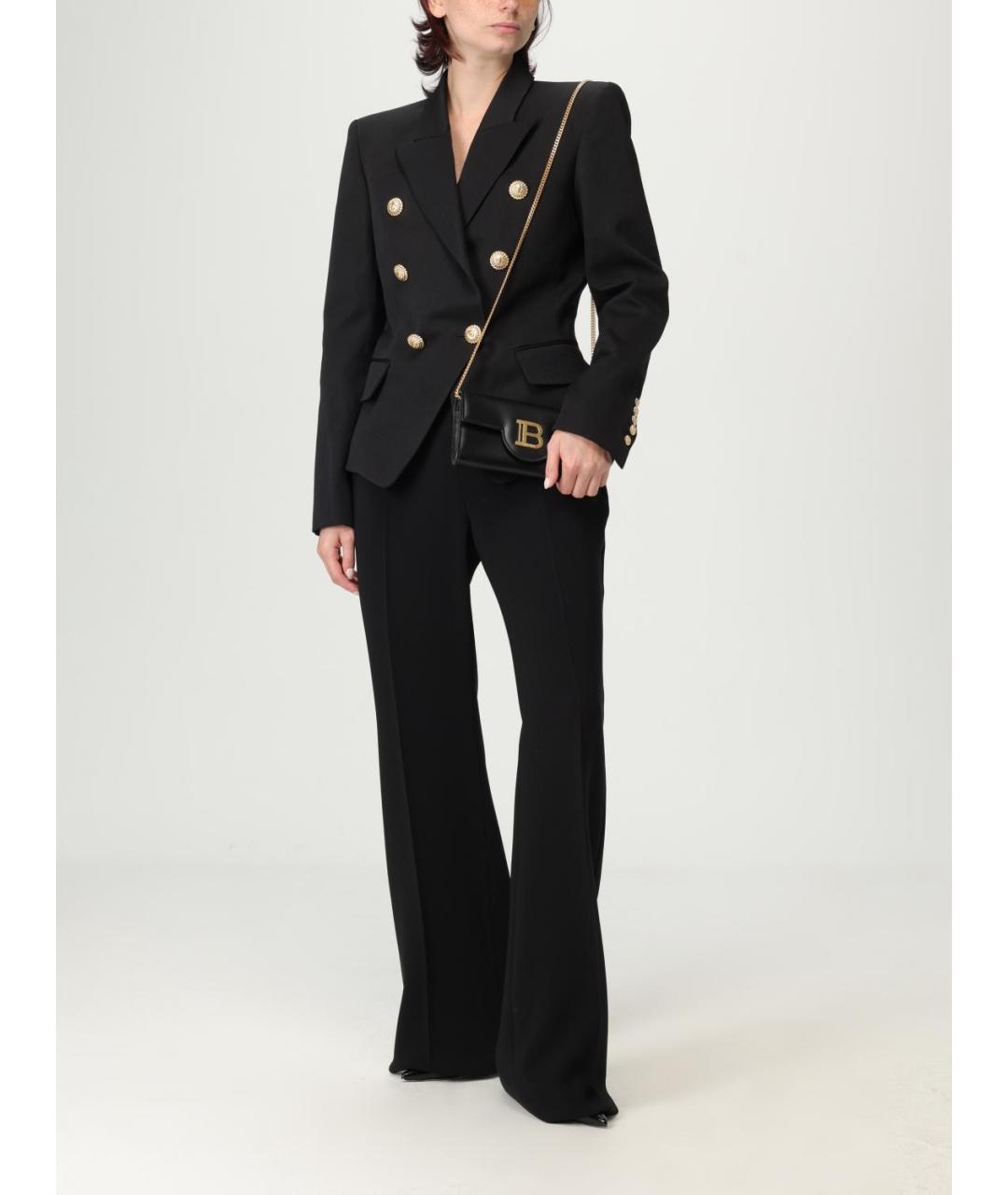 BALMAIN Черный кожаный кошелек, фото 3