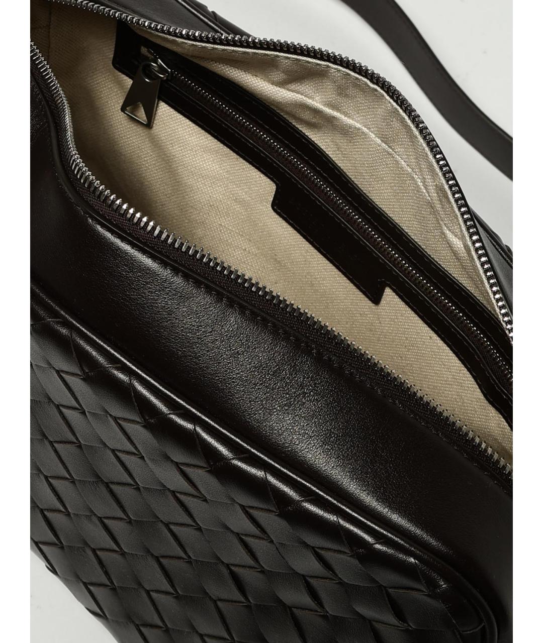 BOTTEGA VENETA Коричневая кожаная сумка на плечо, фото 5