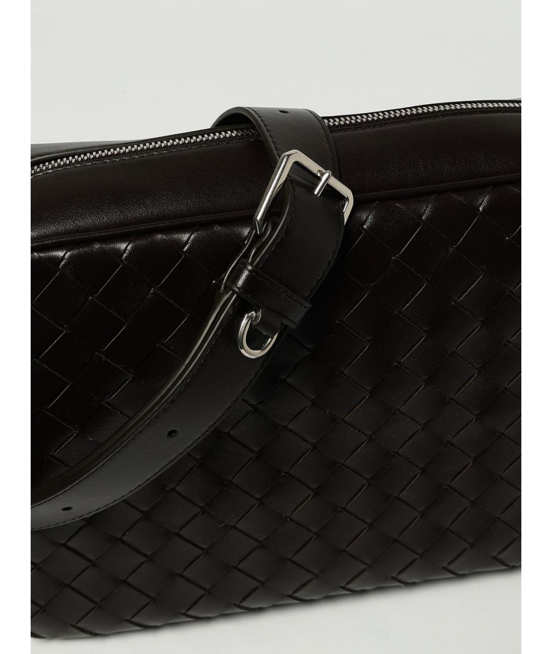 BOTTEGA VENETA Коричневая кожаная сумка на плечо, фото 4