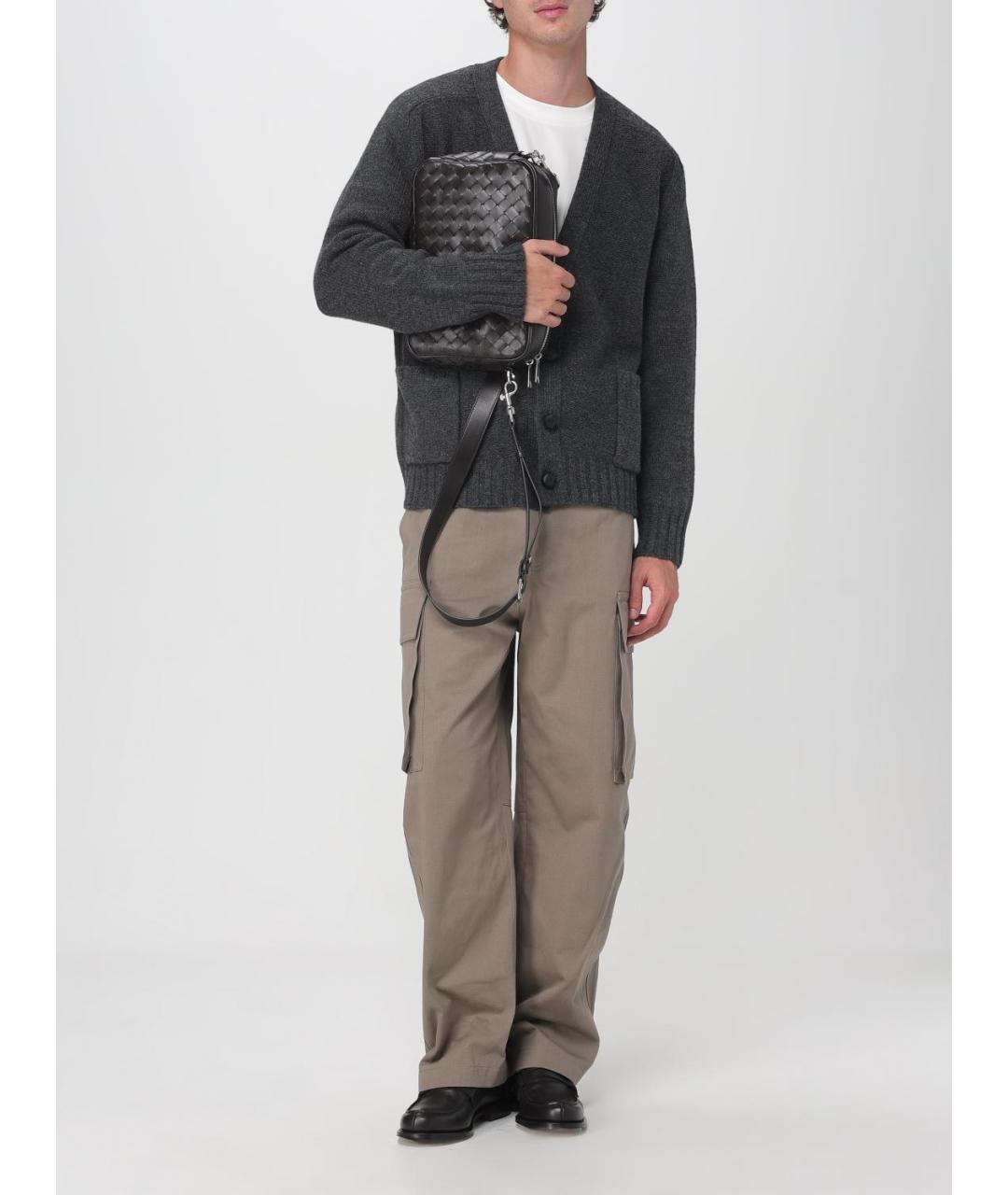 BOTTEGA VENETA Антрацитовый кардиган, фото 3