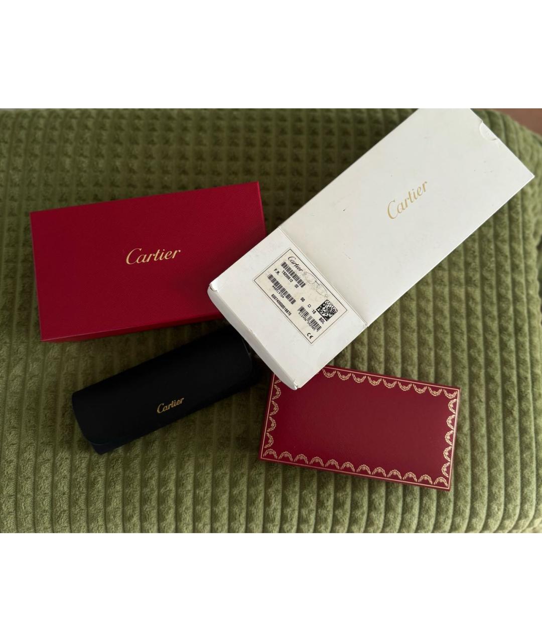 CARTIER Розовые металлические солнцезащитные очки, фото 7
