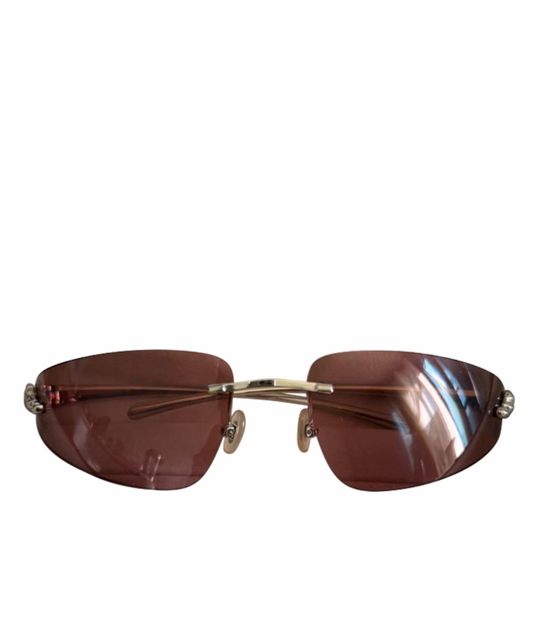 CARTIER Розовые металлические солнцезащитные очки, фото 1