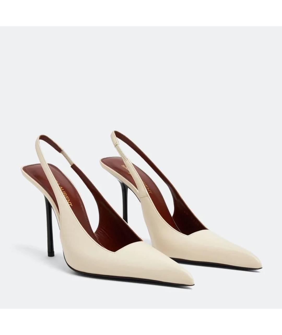 SAINT LAURENT Бежевые туфли, фото 3