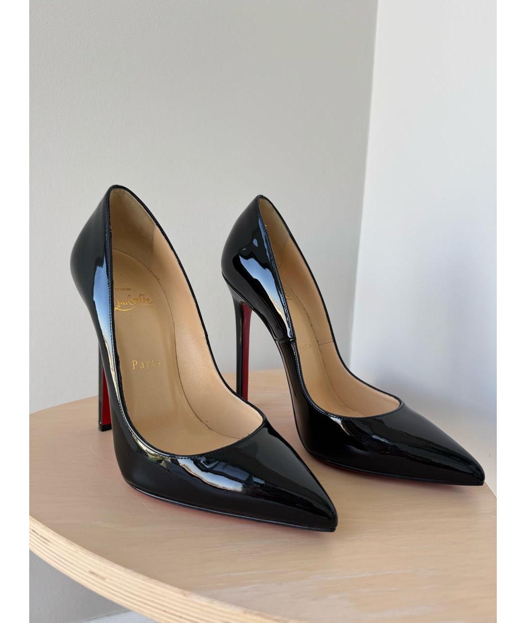 CHRISTIAN LOUBOUTIN Черные туфли из лакированной кожи, фото 3