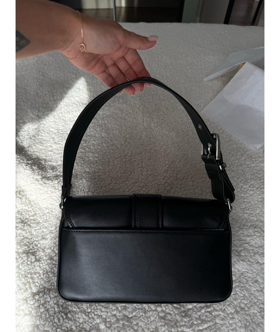 MICHAEL KORS Черная кожаная сумка с короткими ручками, фото 3