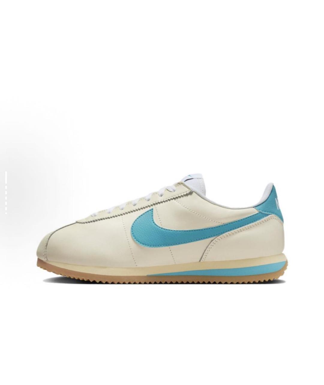 NIKE Бежевые кожаные кроссовки, фото 3