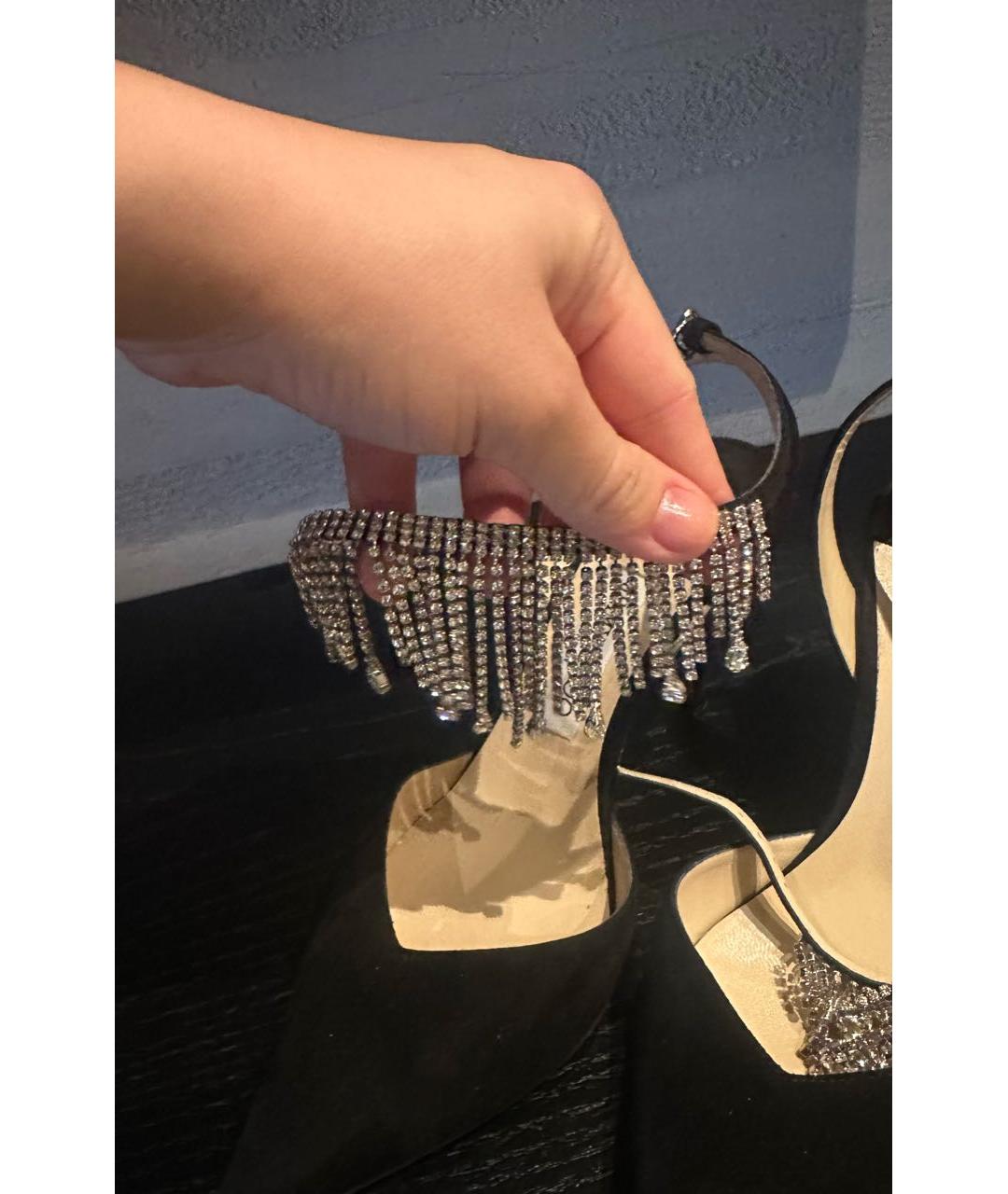 JIMMY CHOO Черные замшевые туфли, фото 3