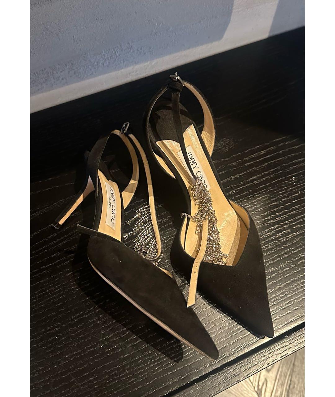 JIMMY CHOO Черные замшевые туфли, фото 4