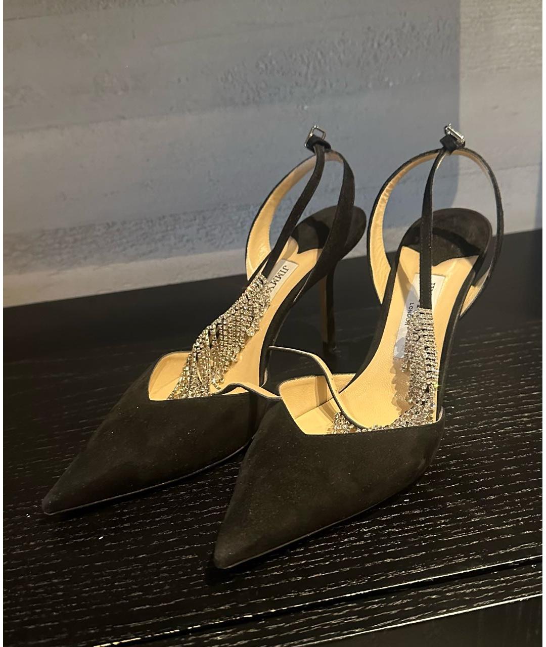 JIMMY CHOO Черные замшевые туфли, фото 2