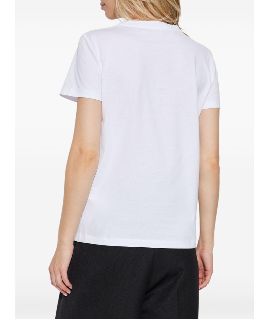 MAX MARA Белая хлопковая футболка, фото 2