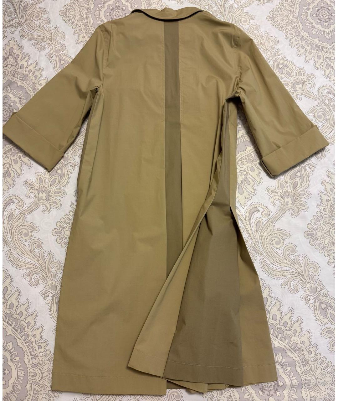 ESCADA Золотое хлопко-эластановое повседневное платье, фото 5