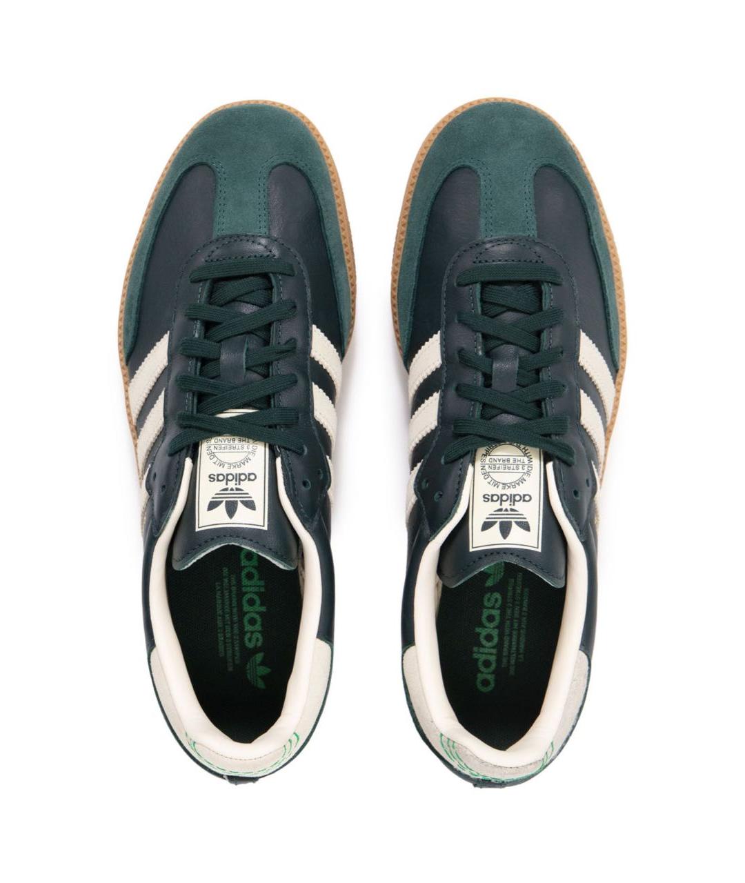 ADIDAS Хаки кожаные кеды, фото 3