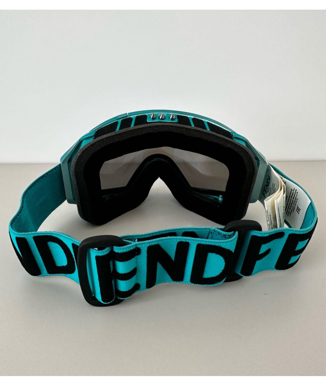 FENDI Бирюзовые солнцезащитные очки, фото 4