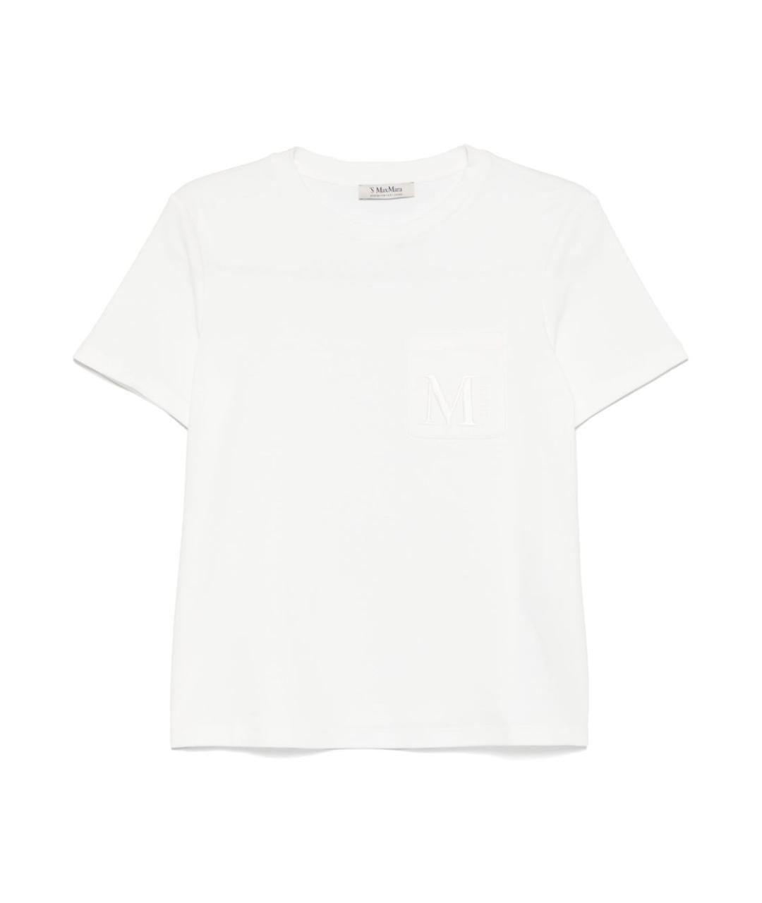 'S MAX MARA Белая хлопковая футболка, фото 1