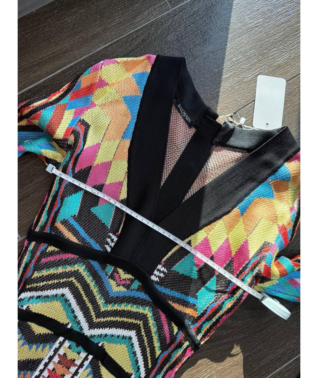 BALMAIN Мульти вискозное платье, фото 6