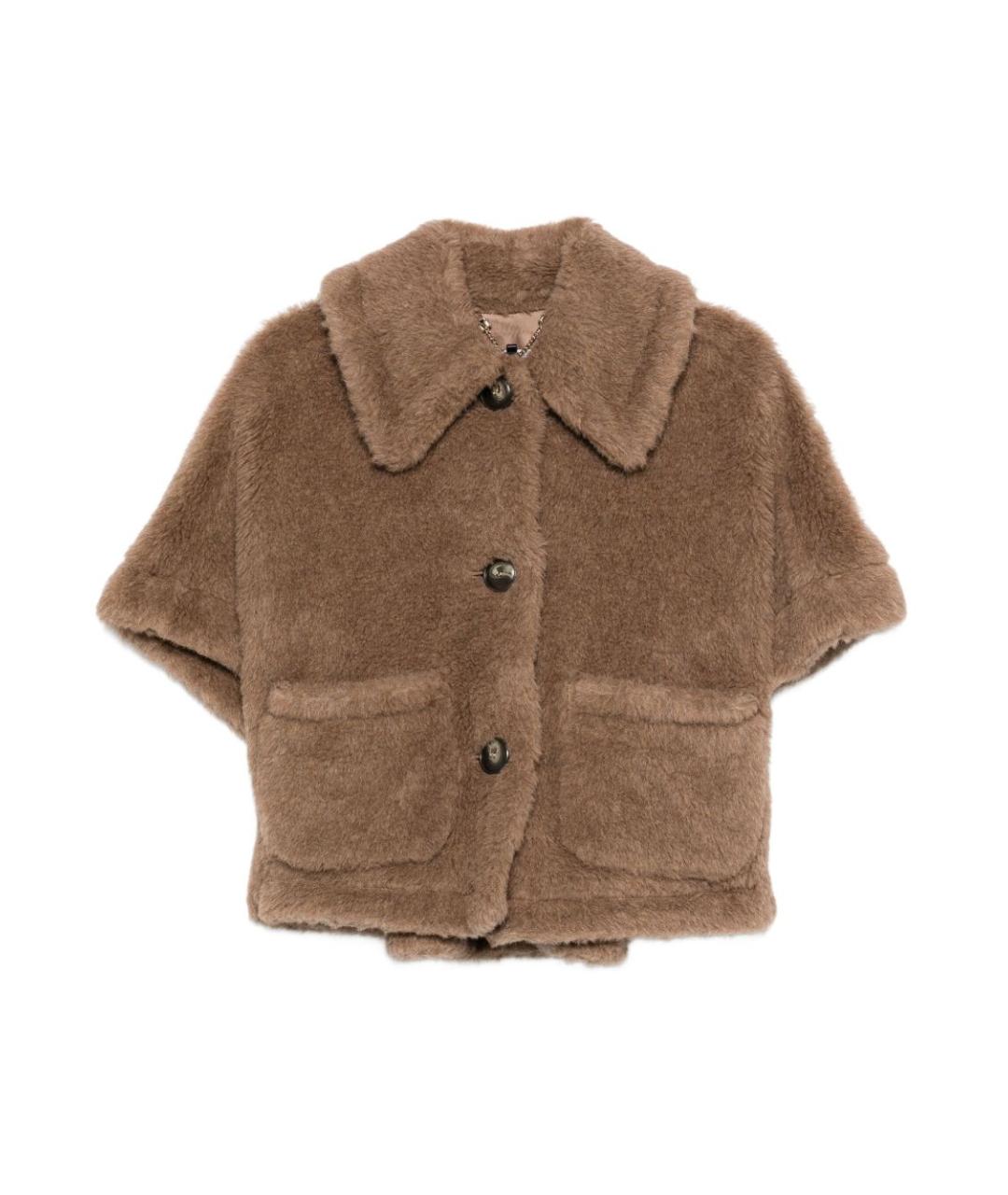 MAX MARA Коричневая шерстяная куртка, фото 1