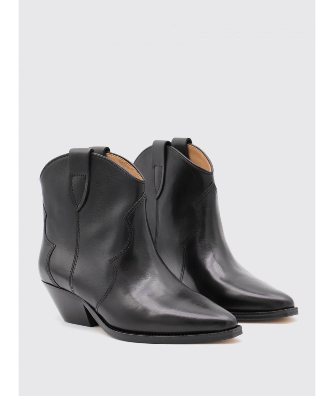 ISABEL MARANT Черные кожаные ботинки, фото 2