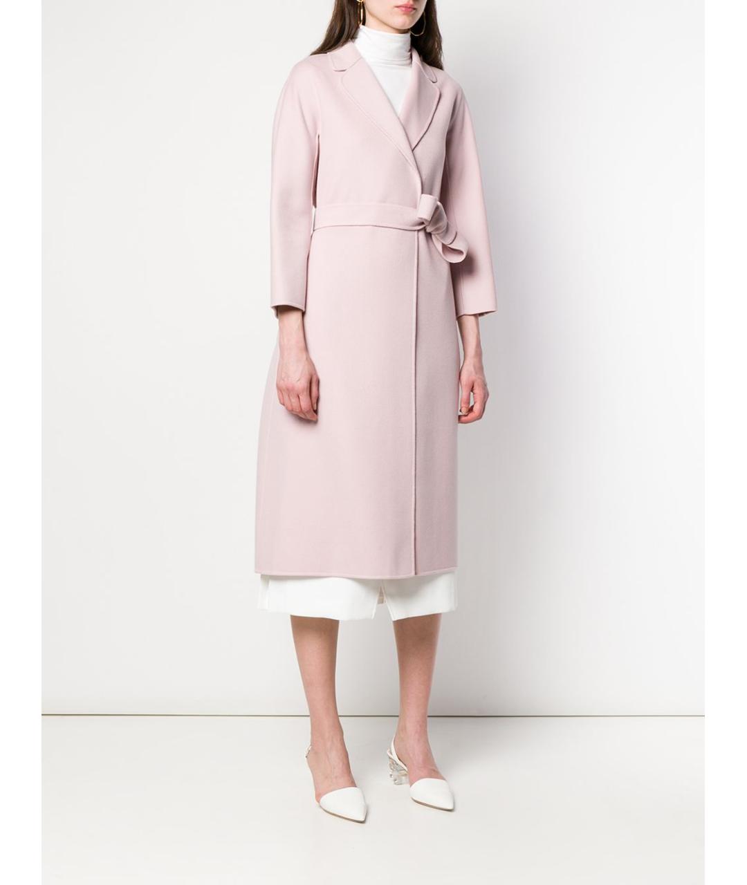 'S MAX MARA Розовое шерстяное пальто, фото 3