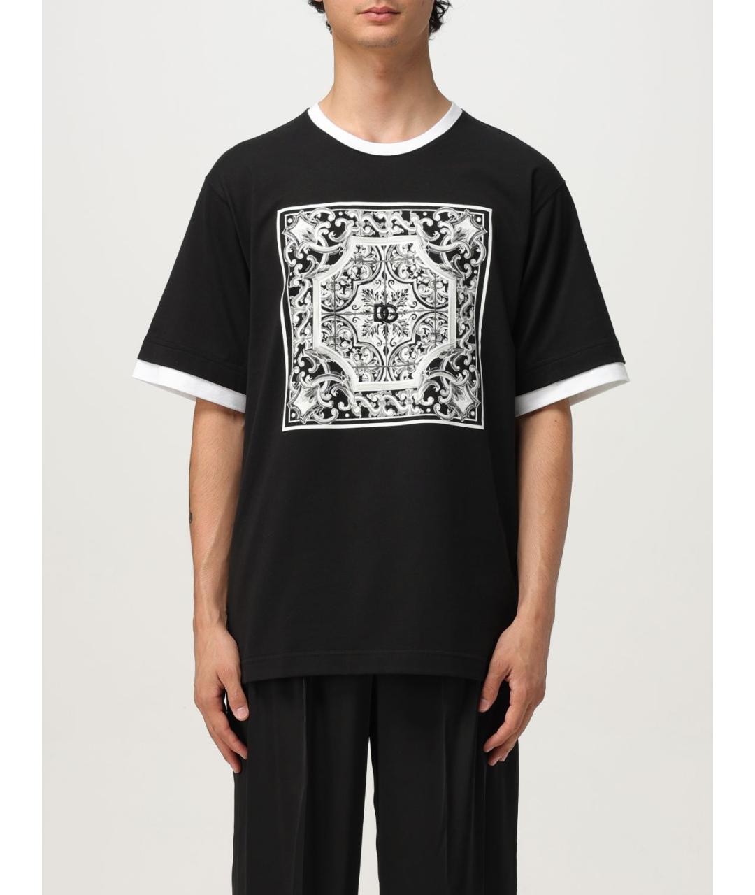 DOLCE&GABBANA Черная футболка, фото 2