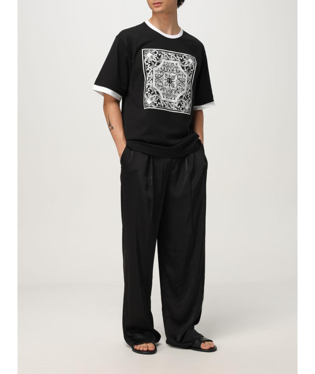 DOLCE&GABBANA Черная футболка, фото 3