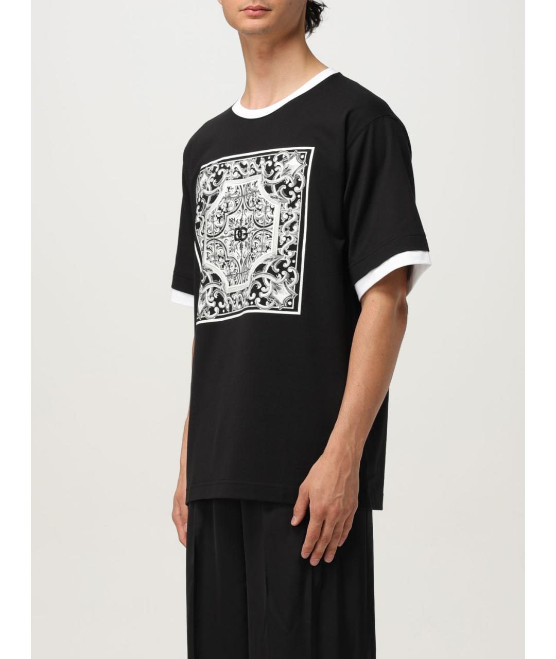DOLCE&GABBANA Черная футболка, фото 5