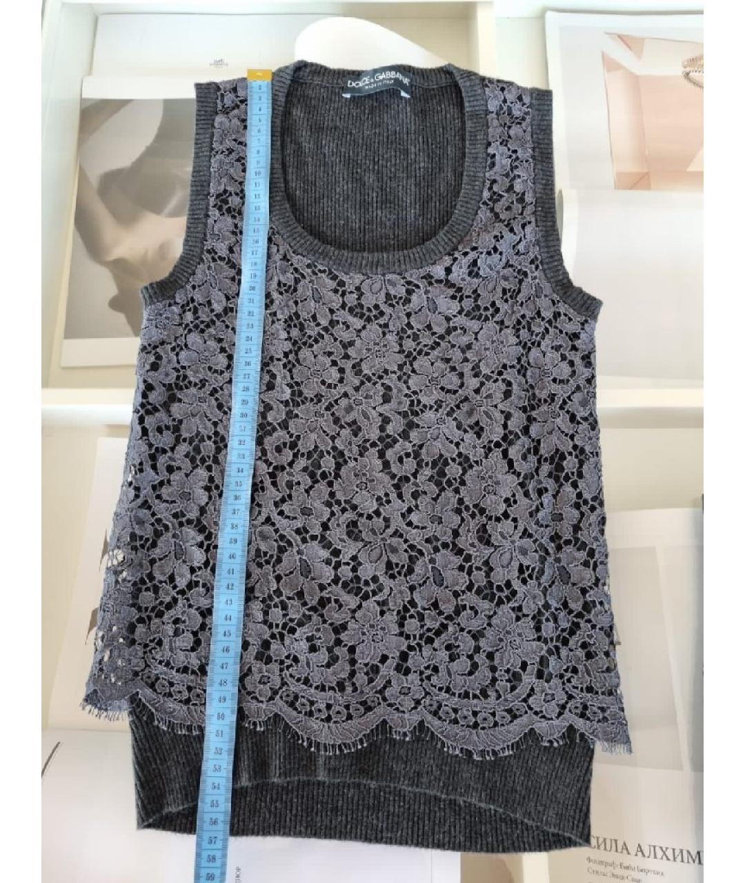 DOLCE&GABBANA Антрацитовый хлопковый костюм с юбками, фото 7