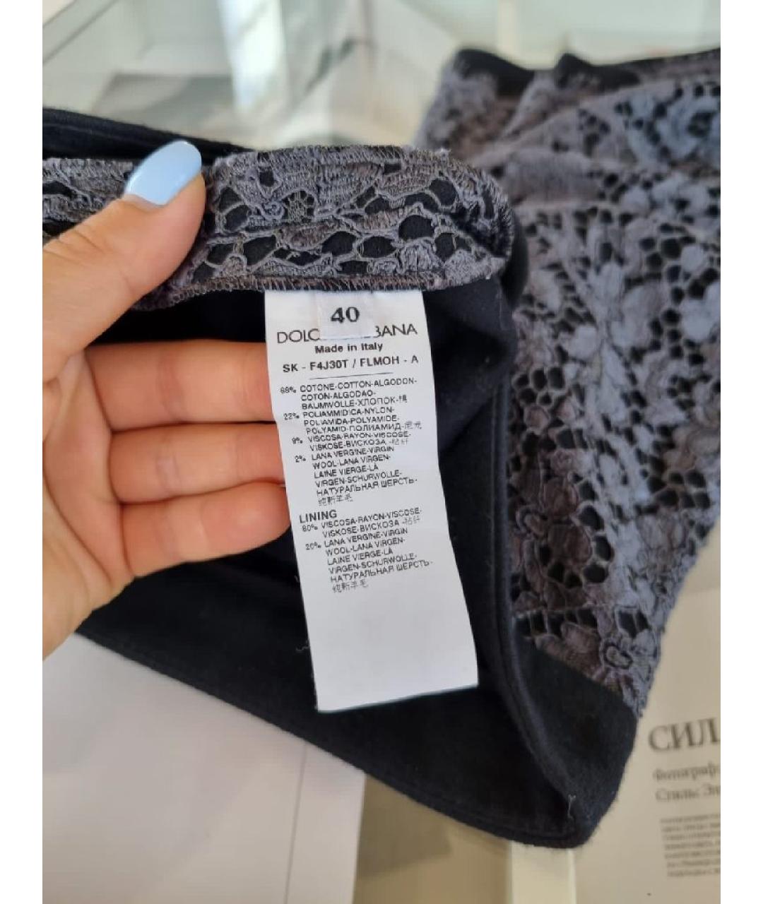 DOLCE&GABBANA Антрацитовый хлопковый костюм с юбками, фото 9