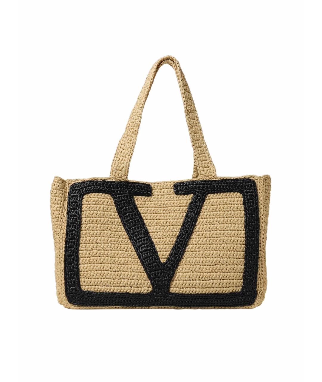 VALENTINO Бежевая сумка тоут, фото 1