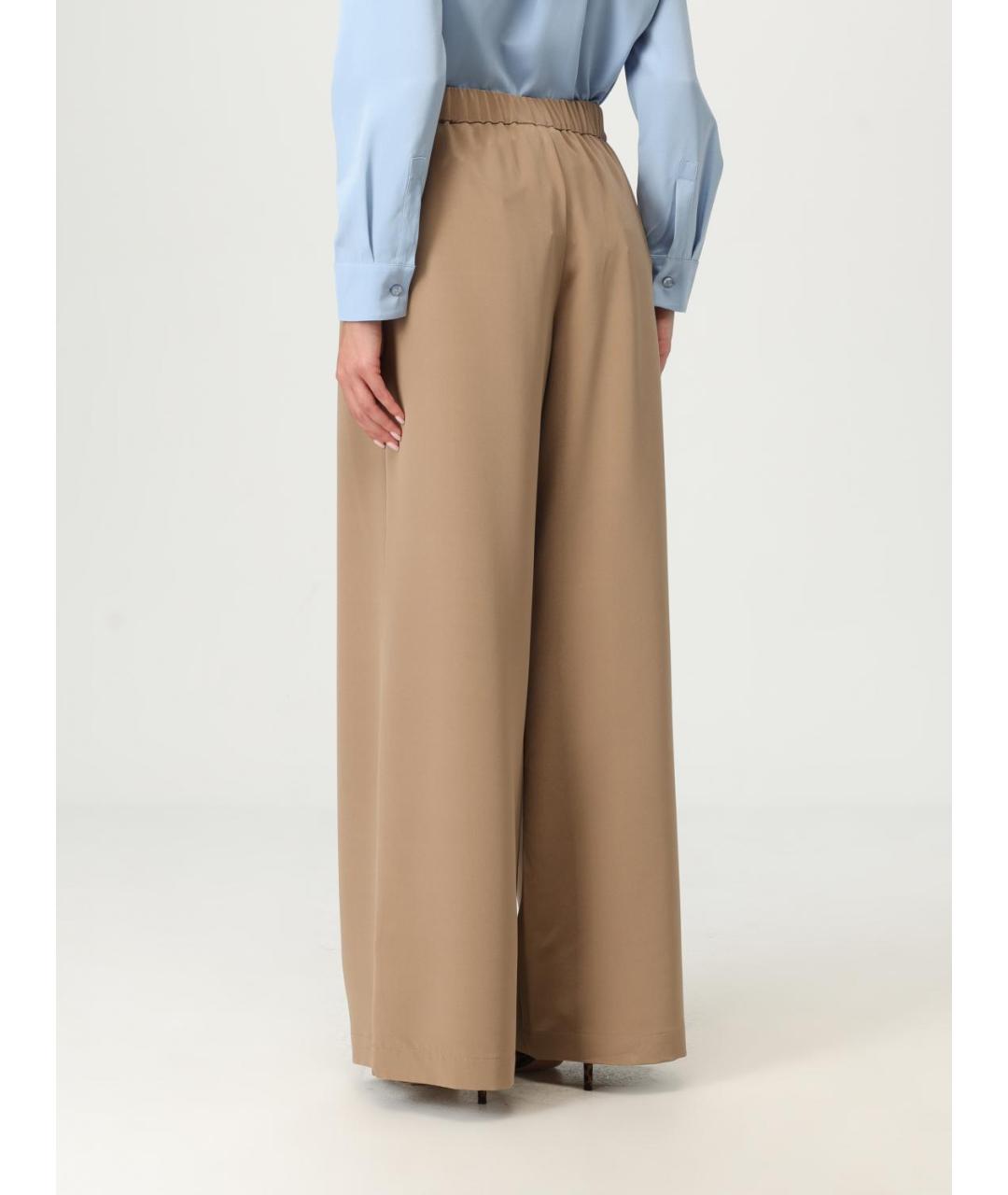MAX MARA Коричневые прямые брюки, фото 4