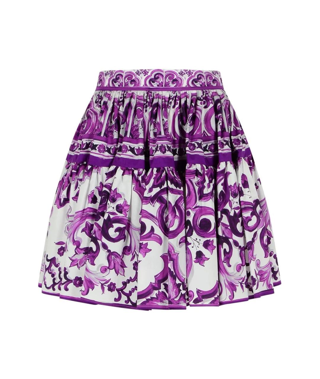 DOLCE&GABBANA Мульти хлопковая юбка мини, фото 1