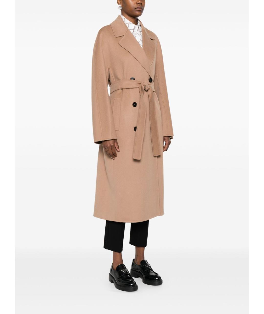 'S MAX MARA Бежевое шерстяное пальто, фото 2
