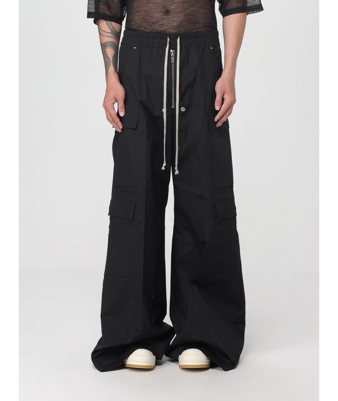 RICK OWENS Черные повседневные брюки, фото 2