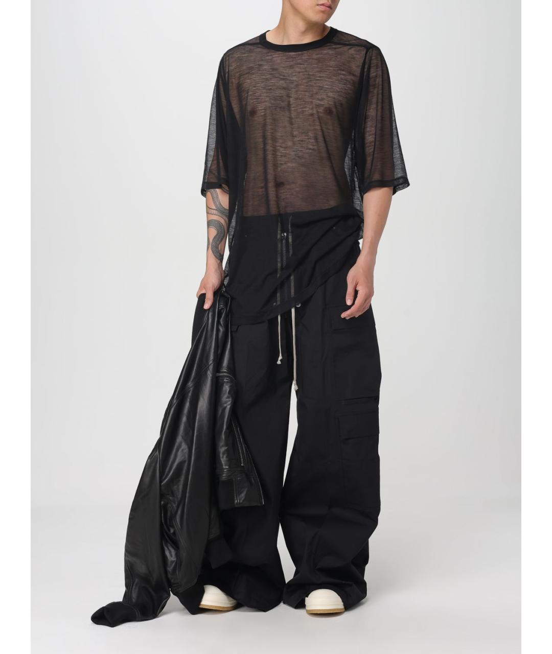 RICK OWENS Черные повседневные брюки, фото 3