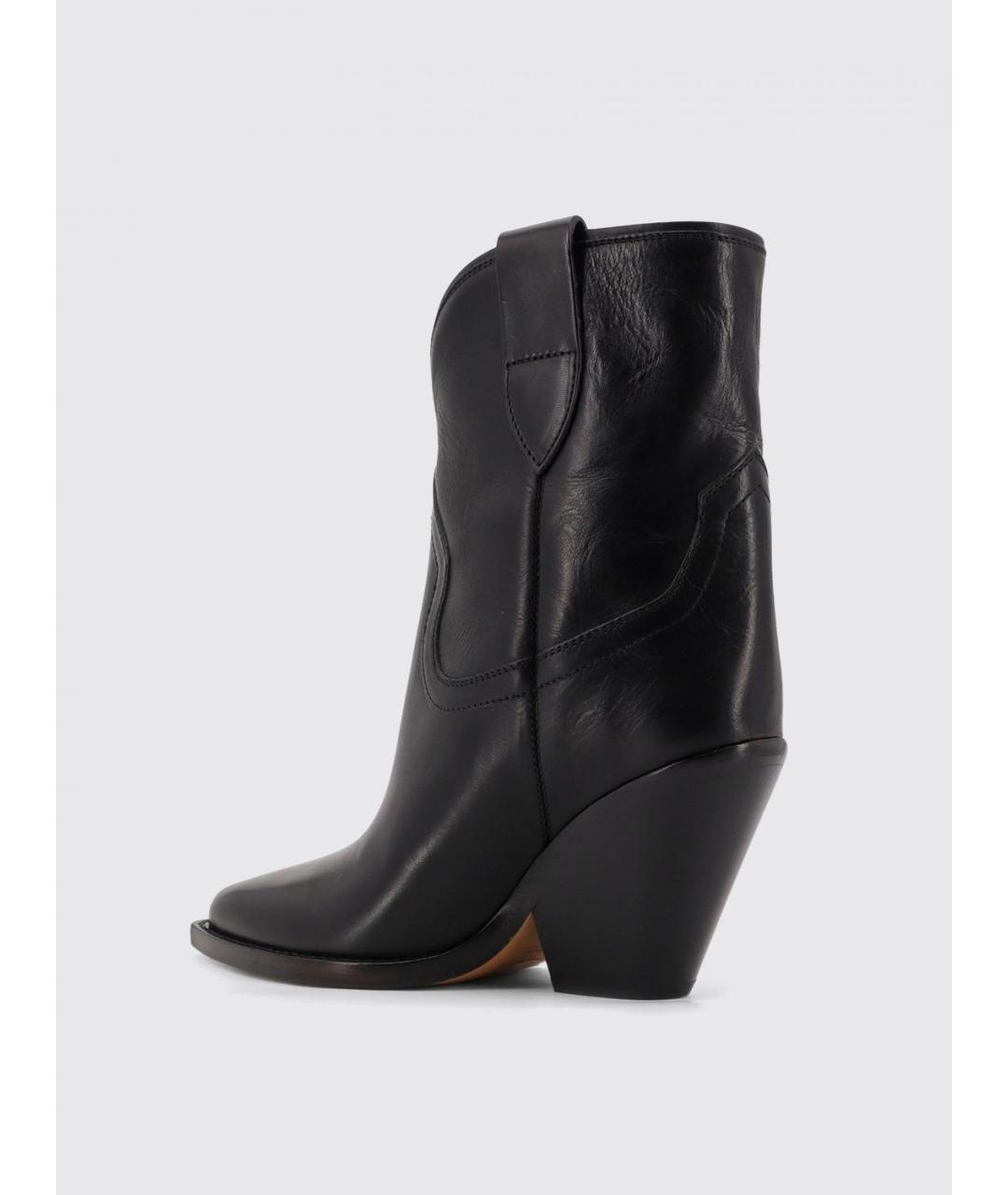 ISABEL MARANT Черные кожаные ботинки, фото 3