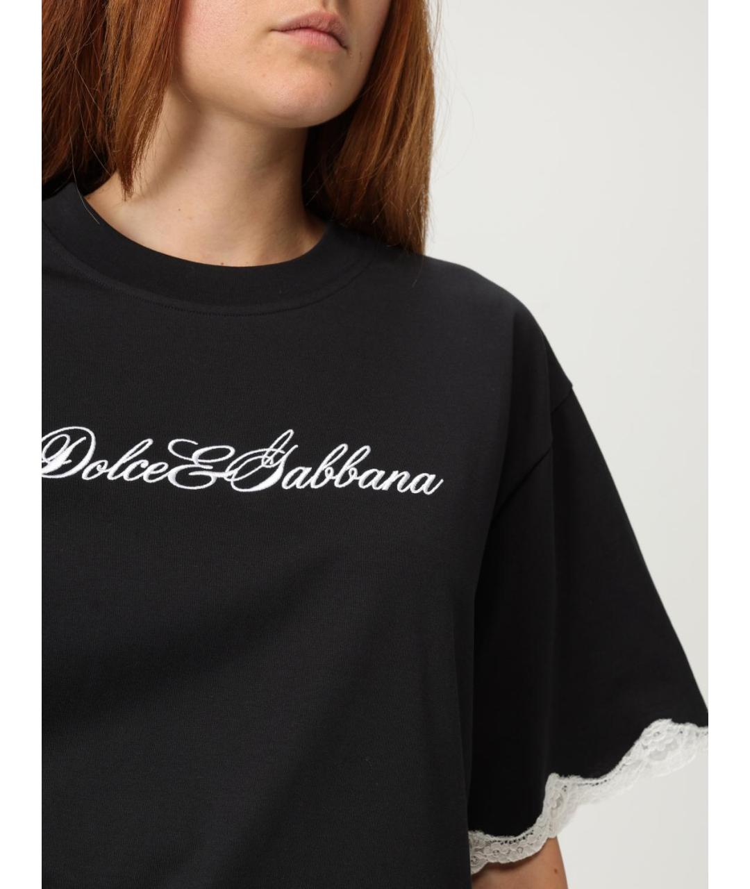 DOLCE&GABBANA Черная футболка, фото 6
